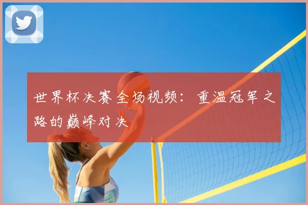 世界杯决赛全场视频：重温冠军之路的巅峰对决